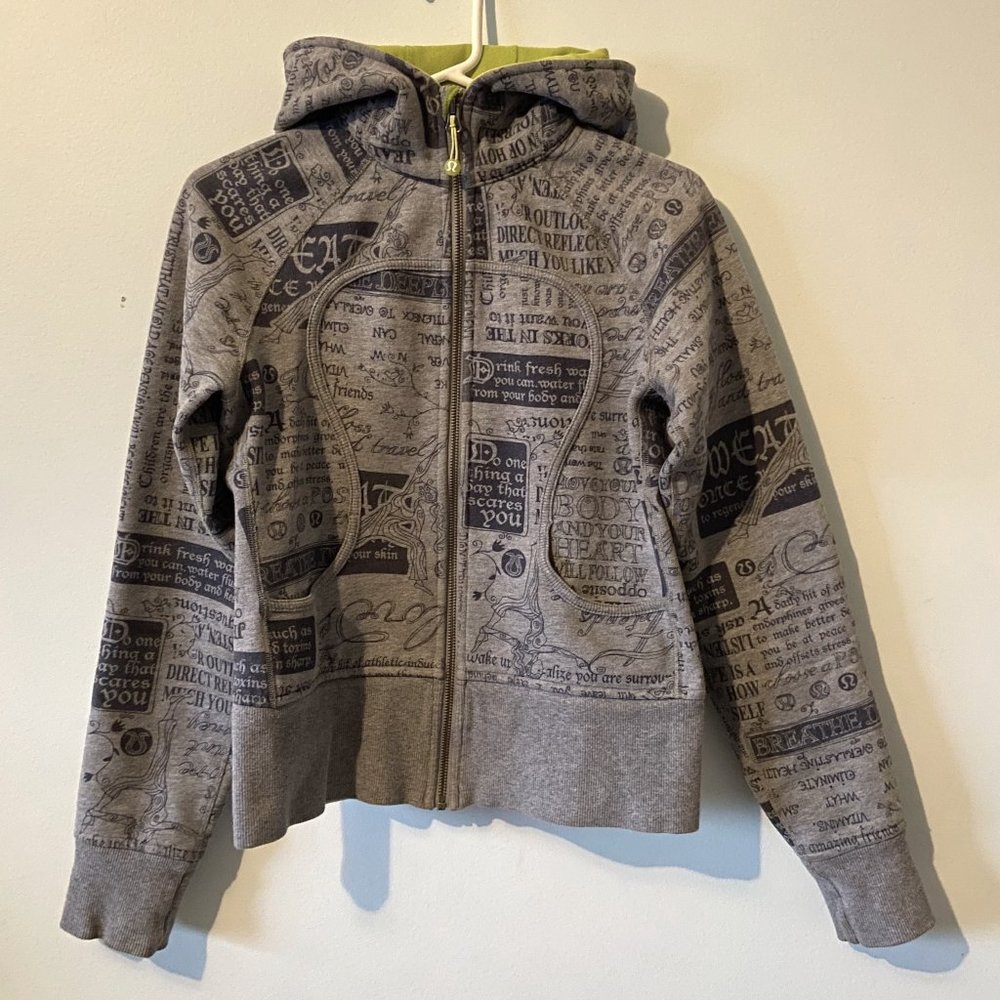 Lululemon Scuba hoodie text graphics